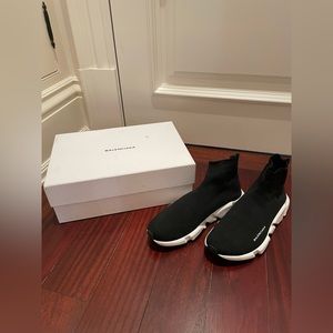 Balenciaga Black & White Sock Sneakers